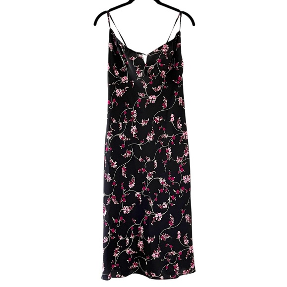 Vintage 90’s Express Dark Floral Slip Dress - Picture 1 of 9